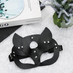 Solidchoice - Catwoman Masker van PU Leer voor Halloween en Feestjes — thumbnail 3