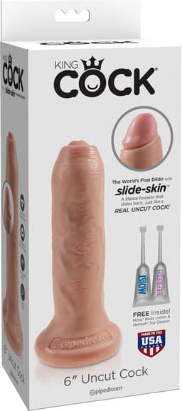 Pipedream King Kock Uncut Onbesneden Realistische Dildo met Zuignap - 15 cm- beige — thumbnail 4