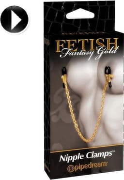 Fetish Fantasy Gold FF GOLD NIPPLE CHAIN CLAMPS — thumbnail 4