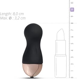 Teazers - Glad Vibratie Eitje - Oplaadbaar - Sex Toys voor Vrouwen - Vibrators voor Vrouwen - Vibratie Ei met Afstandsbediening - Sex Toys voor Koppels - Zwart/Roségoud — thumbnail 9
