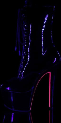 Pleaser - SKY-1020TT Plateau Laarzen, Paaldans schoenen - Paaldans schoenen - 40 Shoes - Zwart/Roze — thumbnail 3