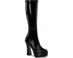 Pleaser - ELECTRA-2000Z Kniehoge laarzen - US 6 - 36 Shoes - Zwart