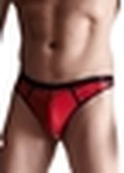 LINGERIE OUTLET Wetlook Men's Thong red 2XL — thumbnail 7