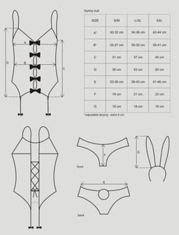 Obsessive - Bunny Suit Kostuum L/XL — thumbnail 19
