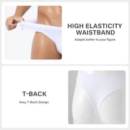 Casey Kevin String Tanga Heren Elastische Ondergoed Mannen Sexy Bikini G-Strings T-Back Thong Men Underwear — thumbnail 2