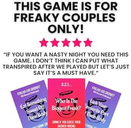 Freak Or Drink - Het meest freakiest koppel drinkspel, perfect voor date-avonden, verjaardagen en jubilea - Laten we dronken, wild en freaky worden! | Valentijnscadeaus voor hem/haar | Paar geschenken — thumbnail 3