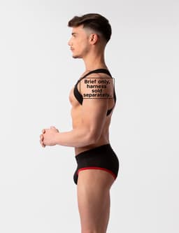 Barcode Berlin Mesh Brief Sicile Black-Red - MAAT XL - Erotisch Heren Ondergoed - Slip voor Man - Sexy mannen Slip — thumbnail 2