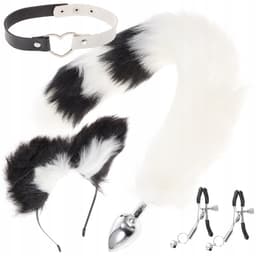 Volle Vos Kostuum Set - Met Pluche Staart， Oren Hoofdband， Halsband en Accessoires， voor Roleplay en Feesten — thumbnail 1
