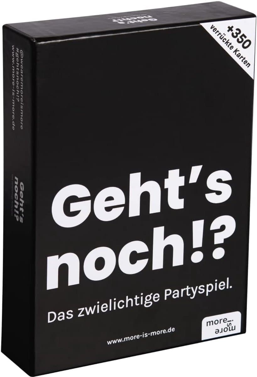 Gaat het nog meer? - Het onhandige partyspel van meer is meer - 380 speelkaarten voor grappige spelavonden met vrienden, perfect voor oudejaarsavond, Kerstmis en verjaardagen — afbeelding 1