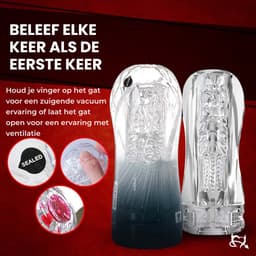Toys Hub® Masturbator voor Man met Glijmiddel – Ebook Masturberen - Pocket Pussy - Realistisch – Vacuümfunctie – Blowjob – Kunstvagina - Sex Toys voor Mannen - 16,5 CM — thumbnail 10