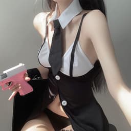 Sexy Dames Kantoor Verkleedkostuum - Strakke Minirok Uniform voor Cosplay — thumbnail 2