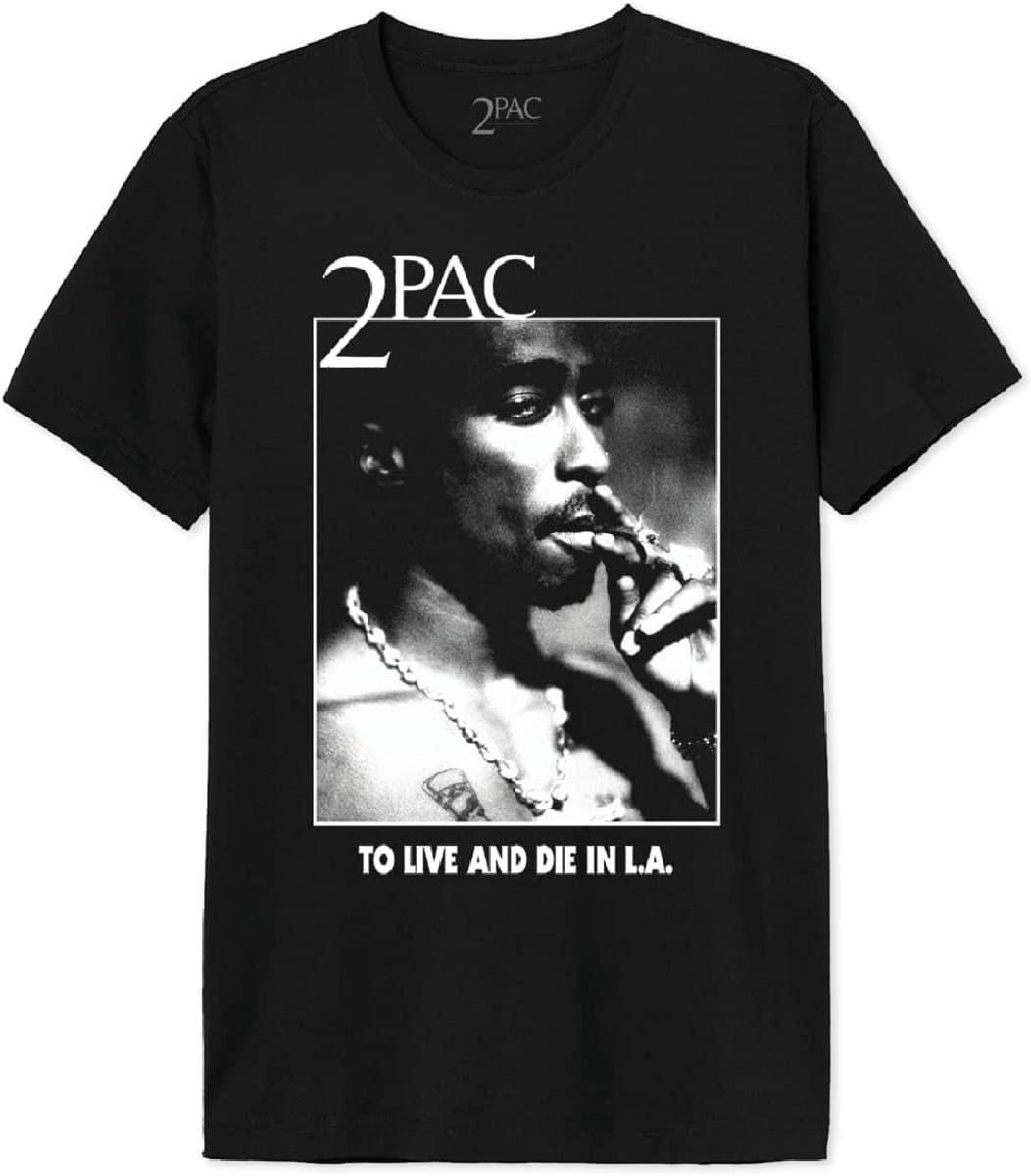 Unisex T-Shirt Zwart - Rock Band 'To Live and Die in L.A' Print — afbeelding 1