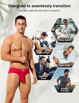 Heren Slip Hoge Uitsnede Sexy Ademend Ondergoed — thumbnail 2