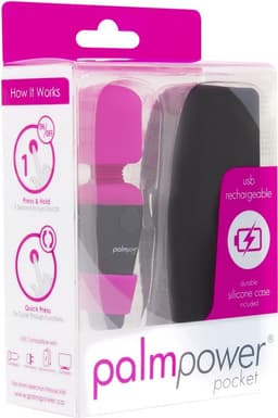 PalmPower Pocket Wand Massager - roze — thumbnail 7
