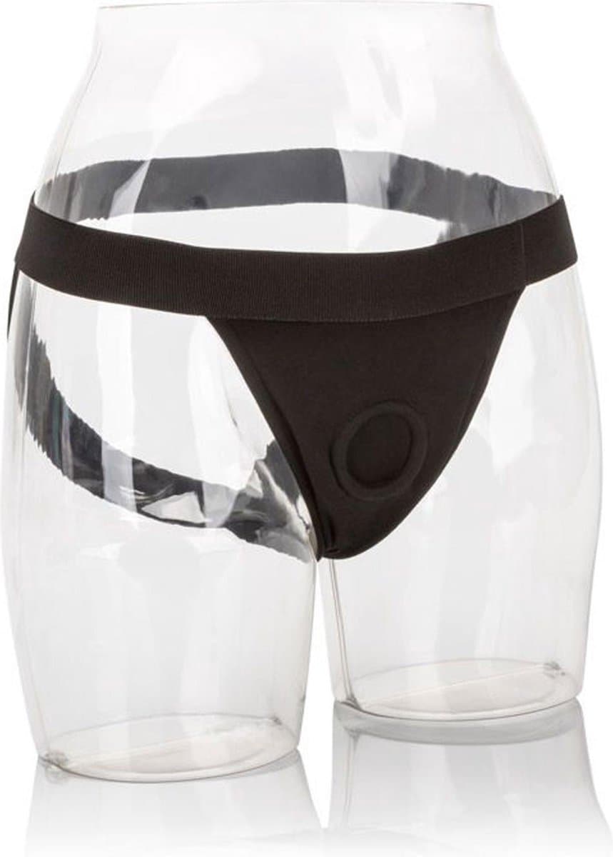 CalExotics - Jock Strap - Strap On Harness Zwart XS/S — afbeelding 1