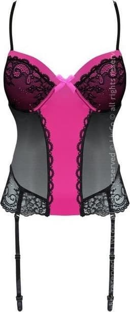 LivCo Corsetti Corset met string- zwart/roze L/XL — thumbnail 3