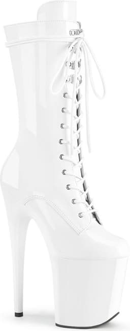 Pleaser - FLAMINGO-1050 Plateau Laarzen - Paaldans schoenen - 38 Shoes - Wit — thumbnail 1