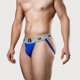 MM Sports Original Edition Swimmer/Jogger Jockstrap 2 inch Blue - MAAT L - Heren Ondergoed - Jockstrap voor Man - Mannen Jock — thumbnail 5