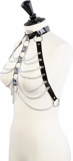 Fixxx - Kettingen Top - Lakleer - One Size - Zwart — thumbnail 2