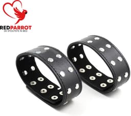 Set van 2 Lederen banden - Outfit leer - Bovenarm - One size - Bicep strap - armband — thumbnail 1
