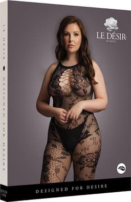 Criss Cross Neck Bodystocking - Plus Size — thumbnail 5