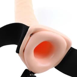 Pipedream Fetish Fantasy voorbind vibrator Viberator Hollow Strap Onkin beige - 8 inch — thumbnail 7