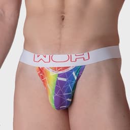 WOH heren microfiber G-string rainbow multi — thumbnail 2