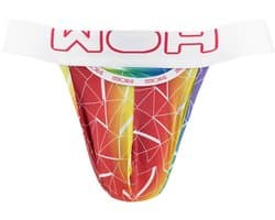 WOH heren microfiber G-string rainbow multi