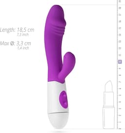 Teazers - Tarzanbocht Vibrator - Rabbit Vibrator - Vibrators voor Vrouwen - Sex Toys voor Vrouwen - Vibrators - G-Spot Vibrator - Clitoris Stimulator - Paars — thumbnail 7