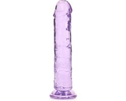 RealRock by Shots Rechtdoor Realistische Dildo met Zuignap - 7'' / 18 - Paars - 18 cm