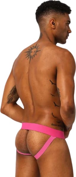 LekkerStout 3-Pack Jockstraps - Zwart/Wit/Roze - Sexy Herenondergoed | L | ( LS182 ) — thumbnail 11