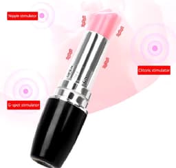 Lipstick Vibrator I Mini Vibrator I Lippenstift Vibrator voor Vrouwen I Clitoris en G Spot Stimulatie I Rood — thumbnail 5