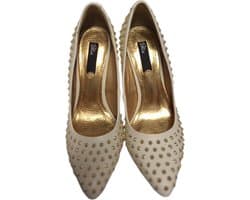 BLINK`-PUMPS-WHITE-STUDS-HEEL10CM-SIZE 39