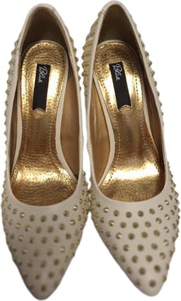 BLINK`-PUMPS-WHITE-STUDS-HEEL10CM-SIZE 39 — thumbnail 1