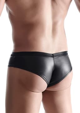 Wetlook Men's brazilian style briefs - Black — thumbnail 2