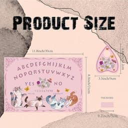 Houten Ouijabord - Pendelbord Kat - Spirituele Communicatie - Uniek Kittendesign - 30 x 21 cm - Roze — thumbnail 3