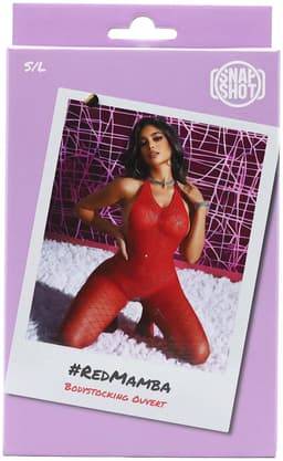 Snapshot - #redmamba - Catsuit met Open Kruis - One Size - Rood — thumbnail 3