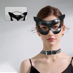 4-Piece Cat Cosplay Set, Cat Costume for Women and Children, Animal Costume Set Halloween, Carnival, Cos Play Party, Cos Play Cat Accessories, Carnival Cats Cos Play Accessories (Black) — thumbnail 2