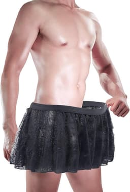 Sexy Sissy Panties voor Mannen - Kanten Mini Rok, Erotische Onderbroek voor Crossdressers en Cosplay, Perfect voor Nachtclubs en Lingerie Verzameling — thumbnail 4