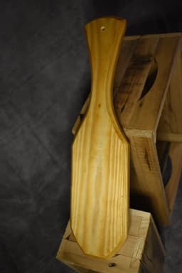 No-Brush XL Paddle- grenen naturel – BDSM – Seks paddle – Bondage – Sm paddle – grenen hout – afwerking vernis - Paddle - SM - Impact play — thumbnail 1