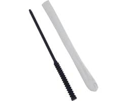 Fluit Reinigingsset - Blaasinstrument Onderhoud - Instrument Schoonmaken - Flexibele Siliconen Staaf - 40 x 5 x 1 cm - Zwart