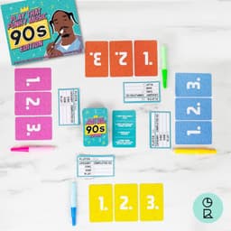 Raad Muziekspel - Jaren 90 Editie - Feestspel Thuis - Drie Speelwijzen - 19 x 16 x 6 cm — thumbnail 4