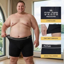 Heren Boxershorts - Ondergoed Lange Pijp - Dagelijks Comfort - Brede Tailleband Ondersteuning - Grote Maten - Multipack — thumbnail 7