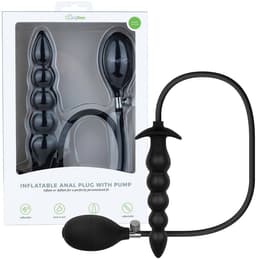 Anal Collection - Opblaasbare Dildo met Pomp 20 cm - Zwart — thumbnail 4