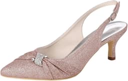 Dansschoenen Slingback - Avondschoenen Hoge Hak - Feestelijke Gelegenheden - Versierd met Strass - 6CM Hakhoogte - Puntige Teen — thumbnail 2