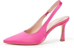 Dames slingback pumps hoge hak 10 cm elegante spitse teen comfortabel kant maat 36-42 — thumbnail 1