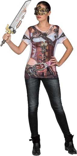 Dames T-shirt Korte Mouwen Steampunk Stijl Uniek Design — thumbnail 5