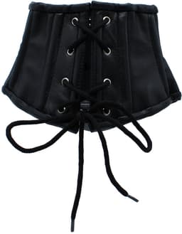 Kiotos - Zwart Lederen Lace-Up Corset Collar — thumbnail 5