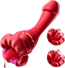 Desiredrops® - Rose Vibrator - Clitoris Lik Stimulator Vibrators Volwassenen Seksspeeltjes Vibrators voor Vrouwen - Cadeautje voor Haar - Clitoris Stimulator - Sex Toys voor haar - 2 in 1 dildo — thumbnail 1