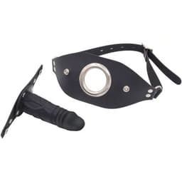 Gag Ball penis - Seks speeltje - Gag Bal mond strap masker bdsm fetish sm - zwart — thumbnail 6